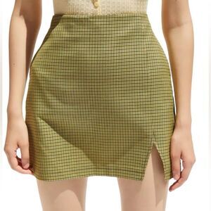 Urban Outfitters UO Darren Notched Pelmet Mini Skirt 90s Style Women's Large